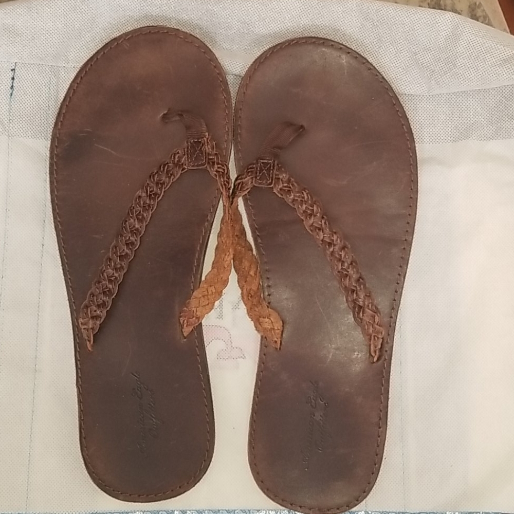American Eagle Leather Flip-Flops